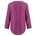 thumbnail image 4 of Womens Tops Dressy Casual Zipper Button Blouse Tee Womans Long Sleeves Tank Loose Chiffon Shirt Sweatshirt ,Purple,X-Large, 4 of 8