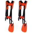 thumbnail image 1 of 2X Double Shoulder Strap Grass Trimmer Brush Cutter Harness Belt Garden Power Pruner Yellow, 1 of 8
