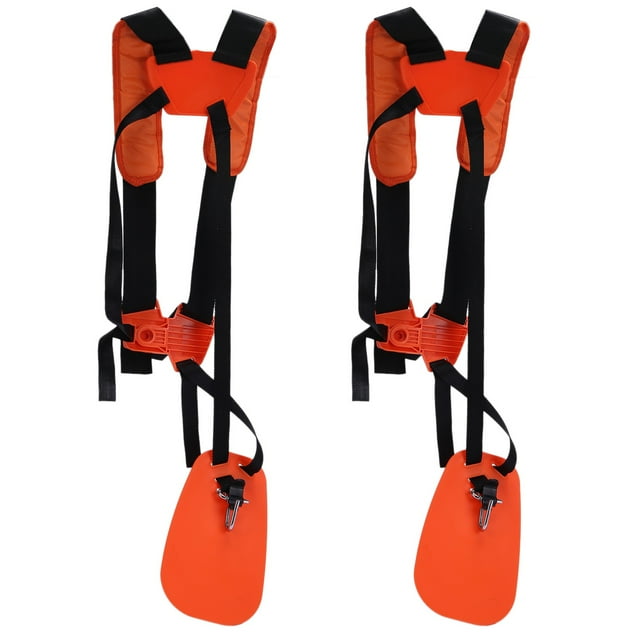 2X Double Shoulder Strap Grass Trimmer Brush Cutter Harness Belt Garden Power Pruner Yellow