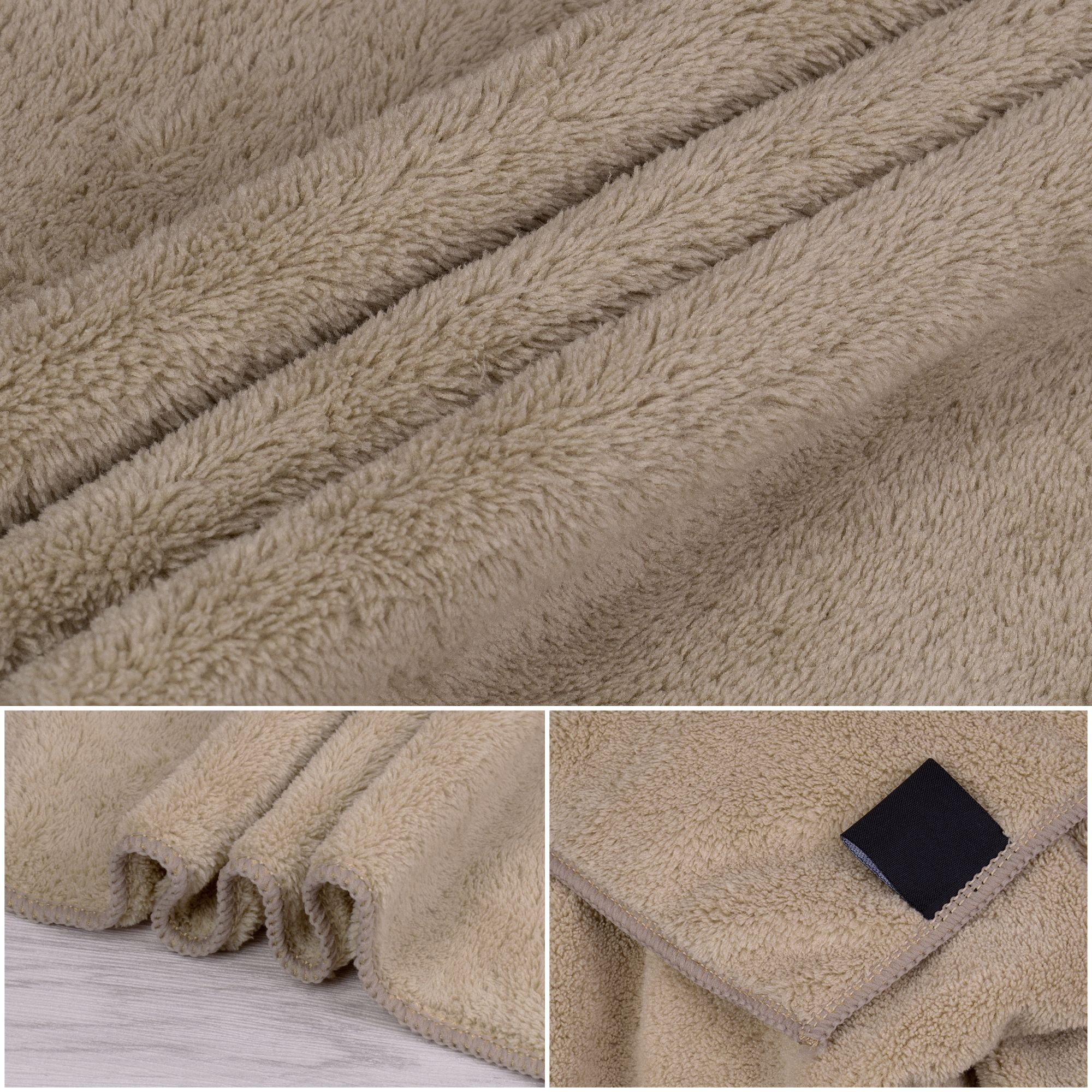JML 2 Pack Bath Towel Set,350GSM Microfiber Absorbent & Quick Drying Towels 30" x 60", Taupe