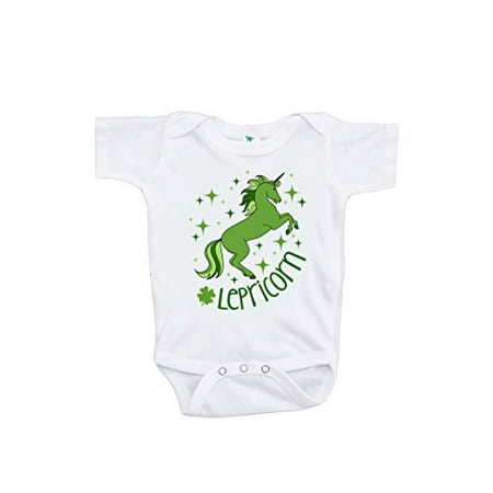 

7 ate 9 Apparel Baby s Funny Irish Unicorn St. Patricks Day Onepiece Green