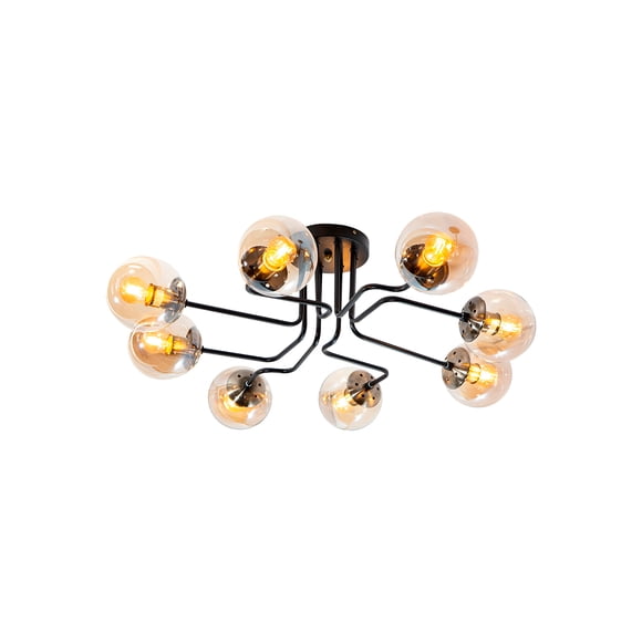 Lámpara Techo Negro Mate E27 40W 6 Luces Lumimexico Arteluce 23298-3 / Clásico / Lámpara de Techo