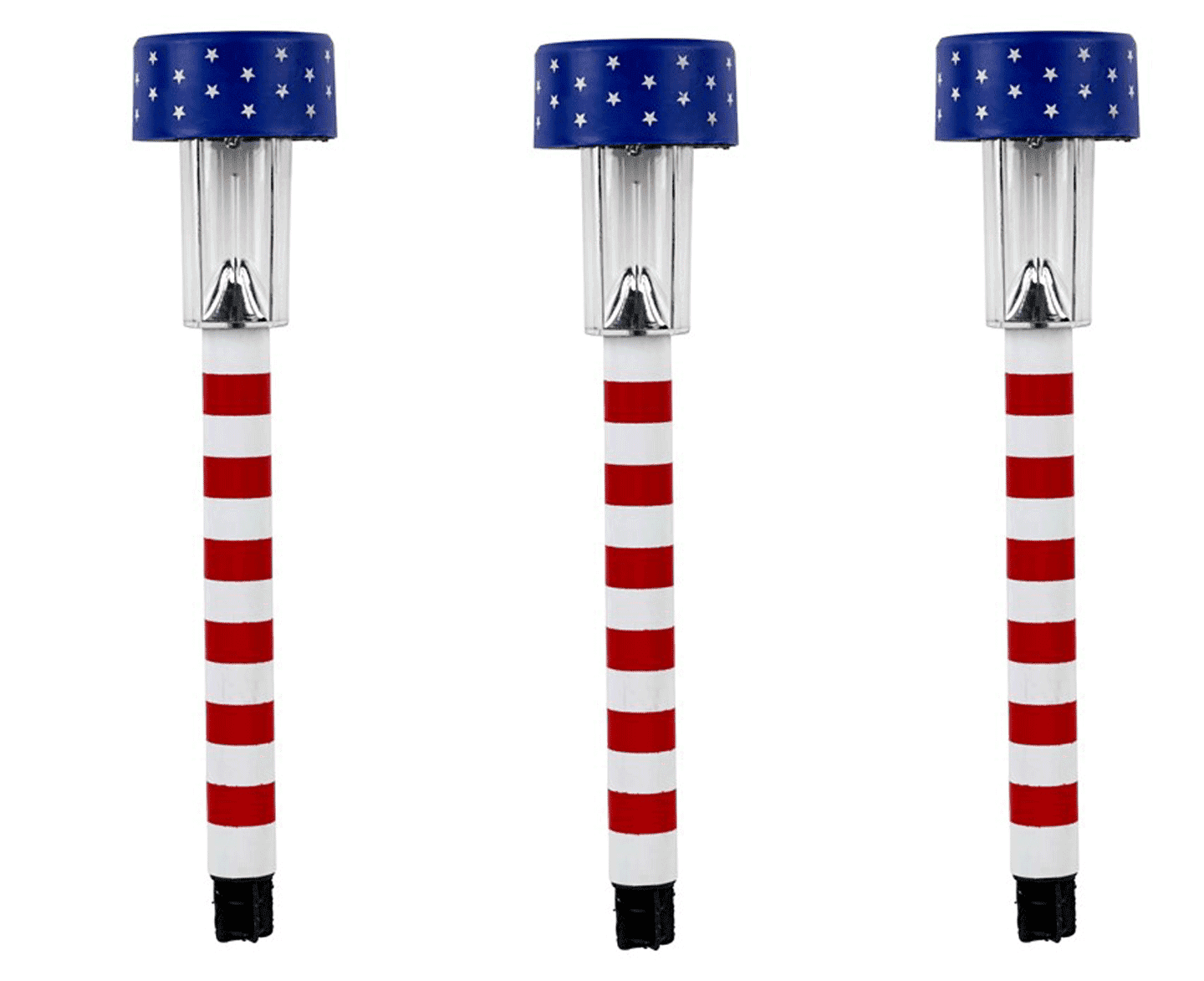 patriotic solar stake lights