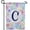 Letter C, variant on America Forever Monogram Letter A Watercolor Flowers Double Sided Garden Flag, 12.5 x 18 inch