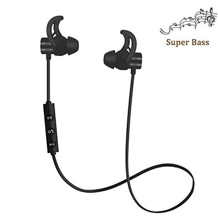 Nesolo Bluetooth Headphones Best Wireless Sports Earphones Mic Waterproof HD Stereo Sweatproof Earbuds for Gym Running