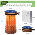 thumbnail image 2 of 2025 Upgraded XXL Collapsilbe Stool with Cushion,More Sturdy and Height 19.7",D11.8,Portable and Lightweight Adjustable Chair Telescoping Stool for Camping Hiking BBQ Max Loading 1000Ibs, 2 of 9
