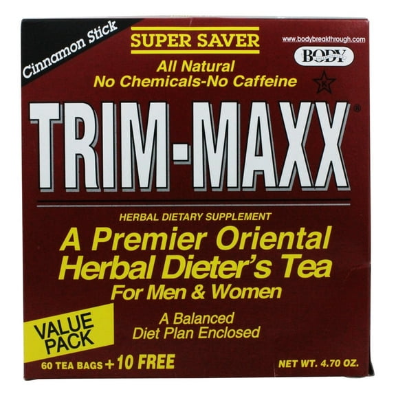 Body Breakthrough Trim-Maxx Herbal Dieter's Tea Cinnamon Stick - 70 Tea Bags, 4.94 oz