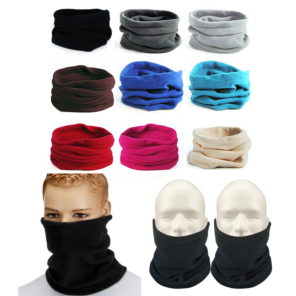 Noroomaknet Neck Warmer Gaiter Fleece Ski Face Mask Cover for Outdoor Sport Running Skiing Men Women Unisex,Black by
