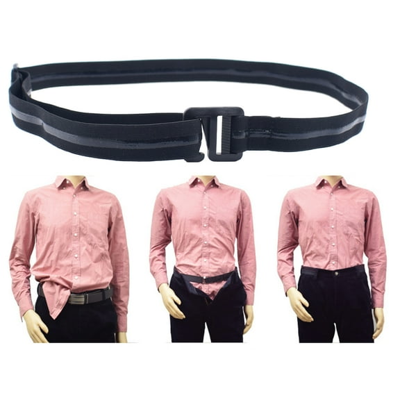 Beaupretty Mens Shirt Stays Belt Non-Slip Black 1Pcs