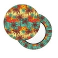 thumbnail image 2 of Hirioo Colorful Hawaii Palms for Round Bar Stool Seat Covers Washable Stool Cushion Slipcover Elastic Bar Chair Covers for 12-14 Inch Chair-14 inch, 2 of 7