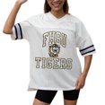thumbnail image 3 of Women's Gameday Couture White Fort Hays State Tigers Iconic Oversized Fashion Jersey, 3 of 5