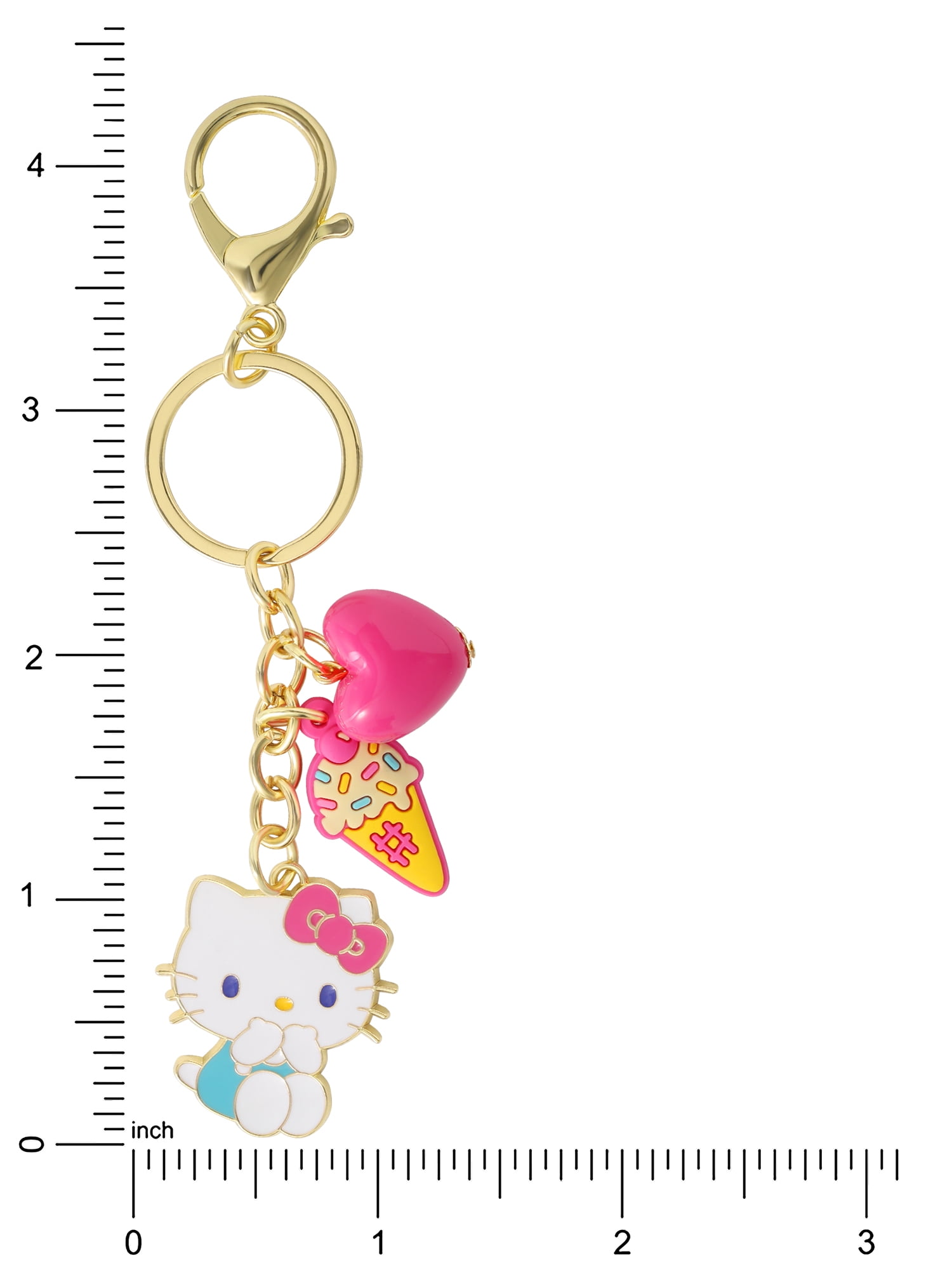 Sanrio Hello Kitty Heart Charm Lightweight Keychain Accessory