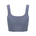 thumbnail image 3 of Gustave Women Cami Bra Crop Tops Longline Padded Sports Bra Workout Yoga Camisole Tank Top Comfy Bralette "L/XL, Blue", 3 of 10
