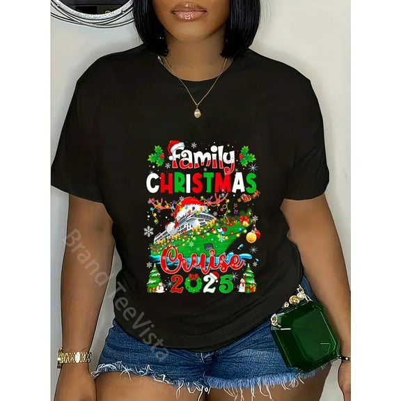Family Christmas Cruise 2025 Matching Family Cruise Holiday T-Shirt