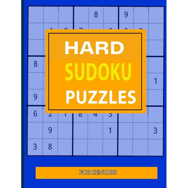 senior sudoku puzzles hard sudoku puzzles for seniors paperback large print walmart com walmart com