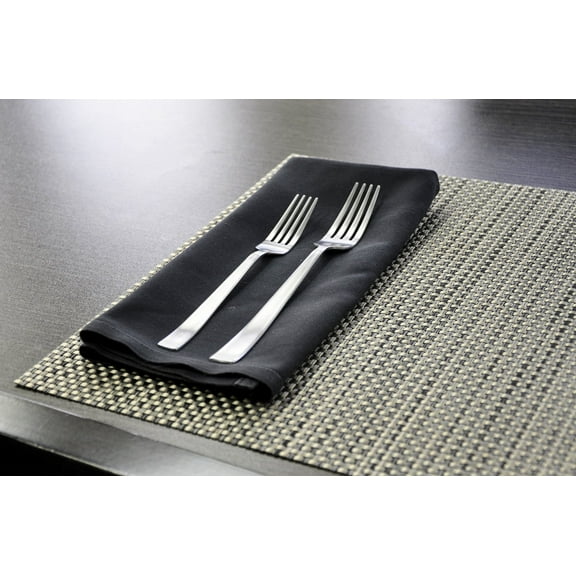 Nouvelle Legende® Napkins Heavy Woven Polyester 20 X 20 in. Black - 12 Pk