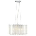 thumbnail image 5 of Possini Euro Design Mirabell Chrome Drum Pendant Chandelier 16" Wide Modern LED Clear Glass Crystal Prism 5-Light Fixture for Dining Room Kitchen Home, 5 of 7