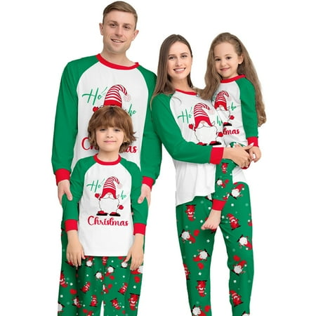

GYRATEDREAM Christmas Family Pajamas Sets Christmas Family Matching Pajamas Sleepwear Xmas Holiday Santa Print Family Pjs Jammies Nightwear Loungewear for Baby-Adult