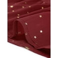 thumbnail image 5 of INSPIRE CHIC Women's Chiffon Dress Sleeveless Smocked Waist Gilding Metallic Stars Party Dress M Dark Red, 5 of 6