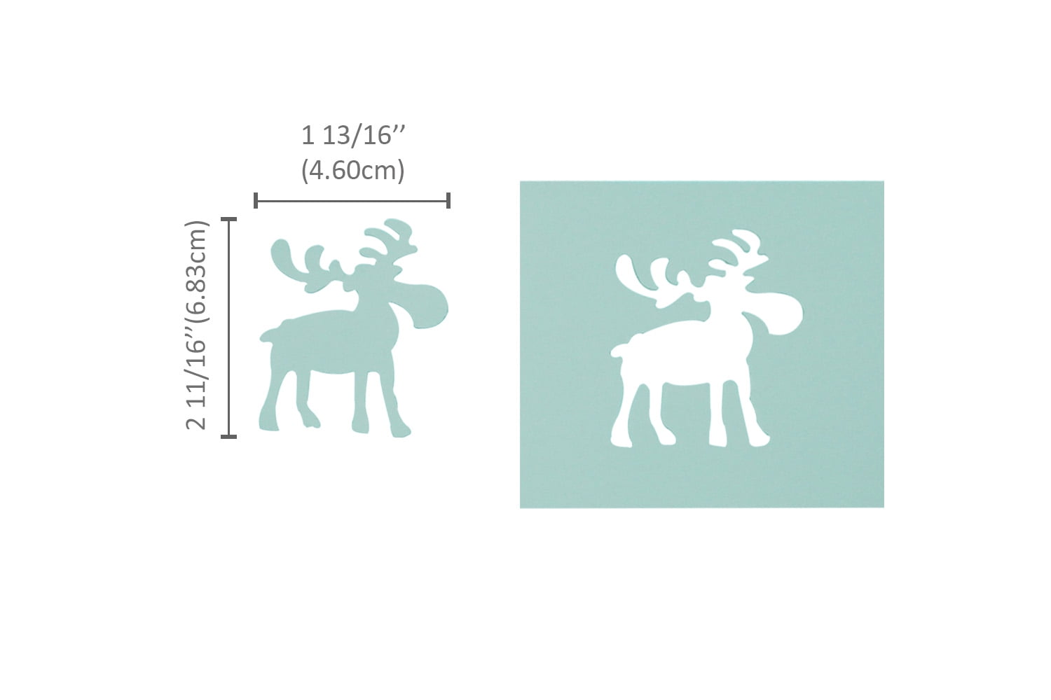 Bira Craft 3 inch Moose 2 Lever Craft Punch, Christmas punch, for Paper Crafting Scrapbooking