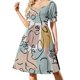 thumbnail image 1 of ¡Rostros al natural! Vestido de manga corta, falda de verano, vestido playero, vestidos elegantes, tallas grandes., 1 of 7