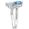 thumbnail image 3 of Everly Women's Aquamarine and Topaz 14k White Gold Ring, 3 of 8