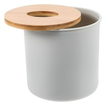 LAMIRO Reusable Tissue Box Modern Style Round Tissue Storage Box Decorative Napkin Holder Roll Paper Box
