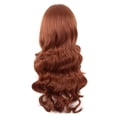 thumbnail image 4 of LinYooLi 28 Inch/70 cm Charming Women Side Bangs Long Curly Full Hair Synthetic Wig (Brown Mixed Blonde), 4 of 5