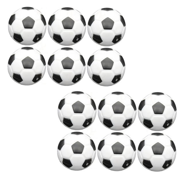 Mini balones de fútbol de 28mm/1,1 pulgadas, fútbol de mesa clásico, balones de fútbol de mesa de gran elasticidad, blanco y negro, 12 Uds. Inevent OD006728-00
