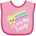 thumbnail image 3 of Inktastic I Love My Daddy Boys Girls Star Rainbow Boys or Girls Baby Bib, 3 of 4