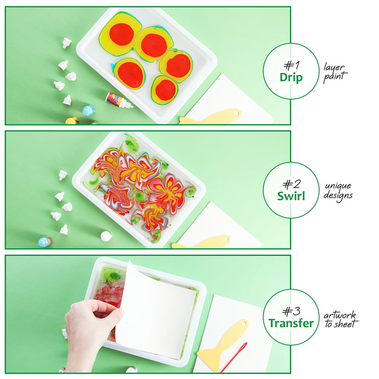  Marbling Paint Kit for Kids Water Art Paint Set : Toys & Games