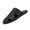 Black, variant on Cutout Slip-On Mules, Men's Leather Closed Toe Hollow Flat Sandals Hand Stitched Comfortable Anti-Slip Soft Bottom Slip On Slides Summer Outdoor Casual Beach Walking Slippers, Brown 7.5