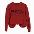 thumbnail image 4 of Towmus Women's Oversized God Is Still Writing Your Story Loose Sweatshirts Crewneck Winter Fall Long Sleeve Sweaters Casual Pullover Fashion, 4 of 4