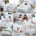 thumbnail image 5 of Blue Octopus Bedding Duvet Cover Set King Size 4 Pieces Ocean Starfish Shell Coral Marine Life Bedding Set with Zipper Closure, 1 Comforter Cover 92x106 Inches 1 Flat Sheet & 2 Pillow Cases, 5 of 7