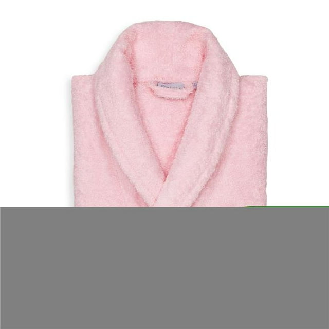 Linum Home Textiles TR65-SM Unisex 100 Percent Turkish Cotton Terry Cloth Bathrobe, Pink - Small & Medium