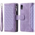 thumbnail image 2 of Feishell Crossbody Wallet Case for Apple iPhone XR,Luxury PU Leather Magnetic Buckle Zipper Pocket Card Slots Shockproof Flip Stand Phone Cover with Hand Strap & Shoulder Strap,Purple, 2 of 13