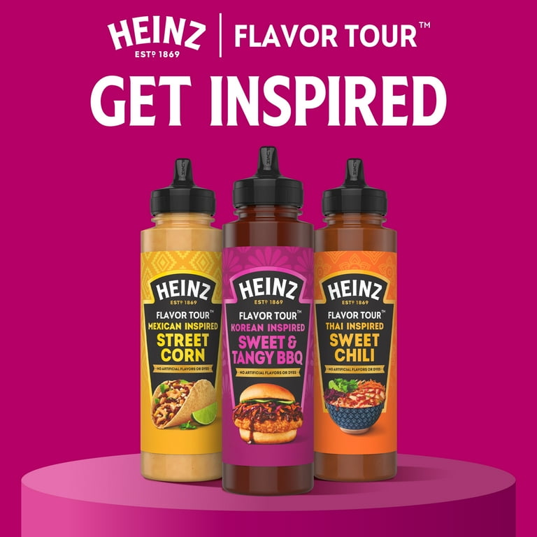 ✴︎レア✴︎アメリカヴィンジュース３本セット Heinz Flavor Tour Korean Inspired Sweet & Tangy BBQ Sauce, 10 fl