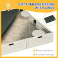thumbnail image 6 of Kids Outdoor Sandbox with Cover Garden Bed, Easy Assembly for Backyard, Cream White, 48.5" x 48.5" x 8.25", 6 of 6