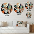 thumbnail image 4 of Designart "Boho Pastels A Pastel Artwork I" Minimalism Metal Round Art Living Room, 4 of 5
