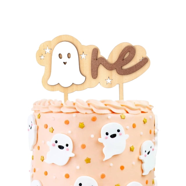 Adorno de Madera Vgaruint "Spooky One" para Pastel Decoración de Halloween