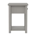 thumbnail image 3 of Starlight Canyon Home Gray Nightstands Set of 2 Wooden Side Tables with Drawer and Shelf, 3 of 9