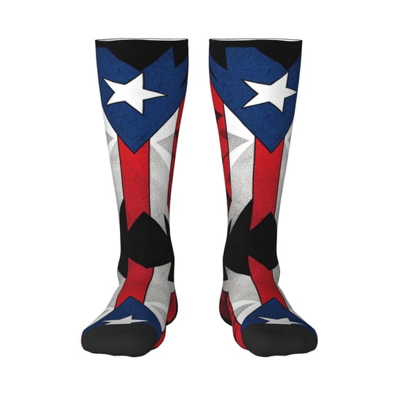 Women's Knee High Socks Puerto-Rico-Flag Vintage Outdoor Casual Tube Socks