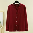 thumbnail image 2 of HJYCHN Women Cardigan Loose Fit Cardigan Warm Thermal Soft Casual Outerwear Coat for Home and Outdoors Wear Red L, 2 of 6