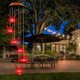 thumbnail image 4 of Carillón de viento solar LED con espirales que cambian de color para jardín, decoración romántica para patio y jardín con gancho (El pájaro rojo), 4 of 4