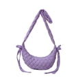 thumbnail image 1 of Bolso Bandolera Crescent para Mujer Con Lazo Diario Acolchado Color Liso () Morado, 1 of 9
