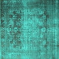 thumbnail image 1 of Ahgly Company Indoor Square Persian Turquoise Blue Traditional Area Rugs, 5' Square, 1 of 4