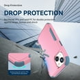 thumbnail image 5 of Feishell for iPhone 15 Durable Rugged Case, [Three Layers Protection] [Military Grade Drop Protection] Heavy Duty Shockproof Anti-Scratch Support Wireless Charging Phone Case, Pink+Green, 5 of 6