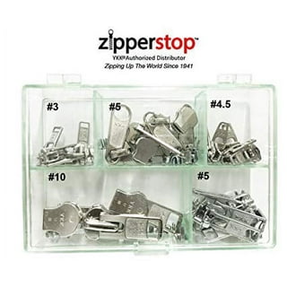 Zipper Repair Kit Solution Metal YKK Assorted Aluminum Slider Easy  Container Storage Sets of #3, #4.5, #5, and #10 Include #3, #4.5, #5 and  #10 Top 