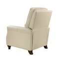 thumbnail image 5 of Upholstered Genuine Leather Recliner Chair with Solid Wood Legs, Beige, 5 of 10
