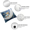 thumbnail image 6 of nygtbtfer Cute Sleeping On The Moon Throw Pillow Covers Set of 2 Decorative Pillowcases Soft Cushion Covers for Sofa Couch Bed Home Decor White, 6 of 7